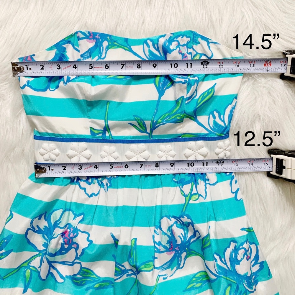 SOLD-Lilly Pulitzer Beaded Nautical Strapless Dress - Picture 9 of 10